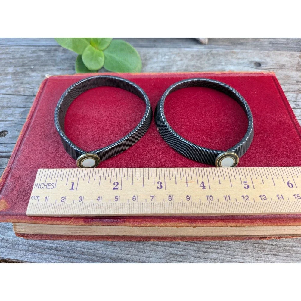 Vintage Mother Of Pearl Sleeve Garters, Classic Dressware Accessories